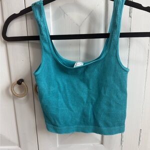Nikibiki Teal Ribbed Tank Top, One Size, New